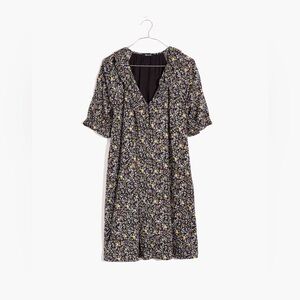 Madwell | Ruffle Button-Front Trapeze Dress in Folkmagic Floral